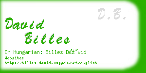 david billes business card